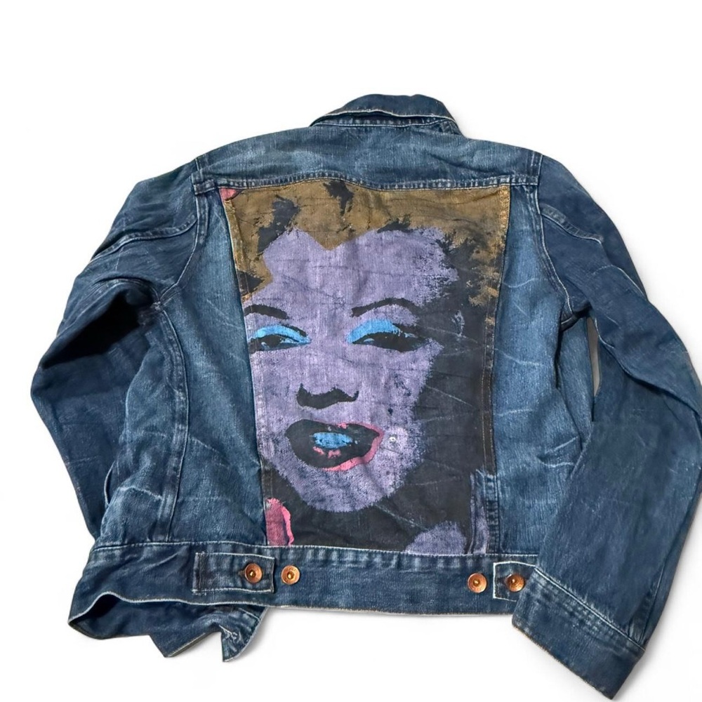 Vintage Collectors Marilyn Monroe Andy Warhol Jean Jacket